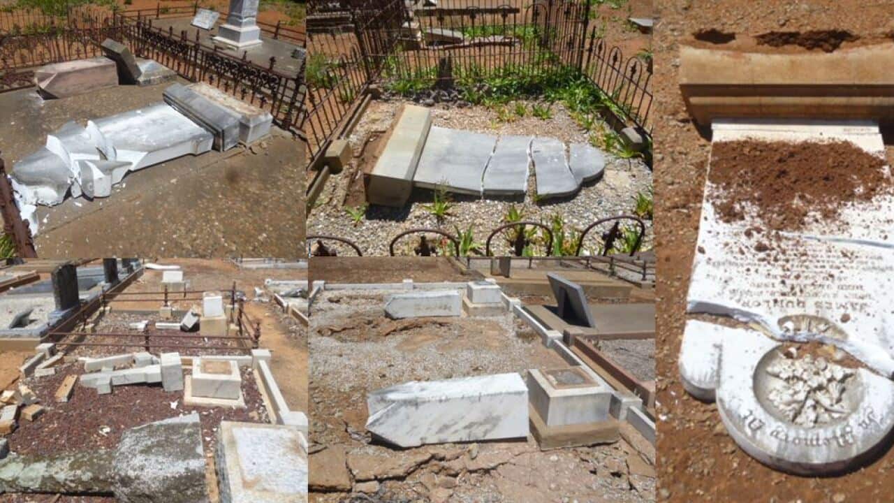 Vandals have caused $300,000 in damage at a South Australian cemetery.