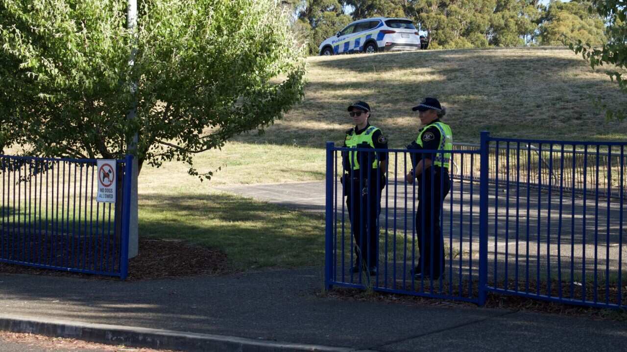 Police at the scene in Devonport