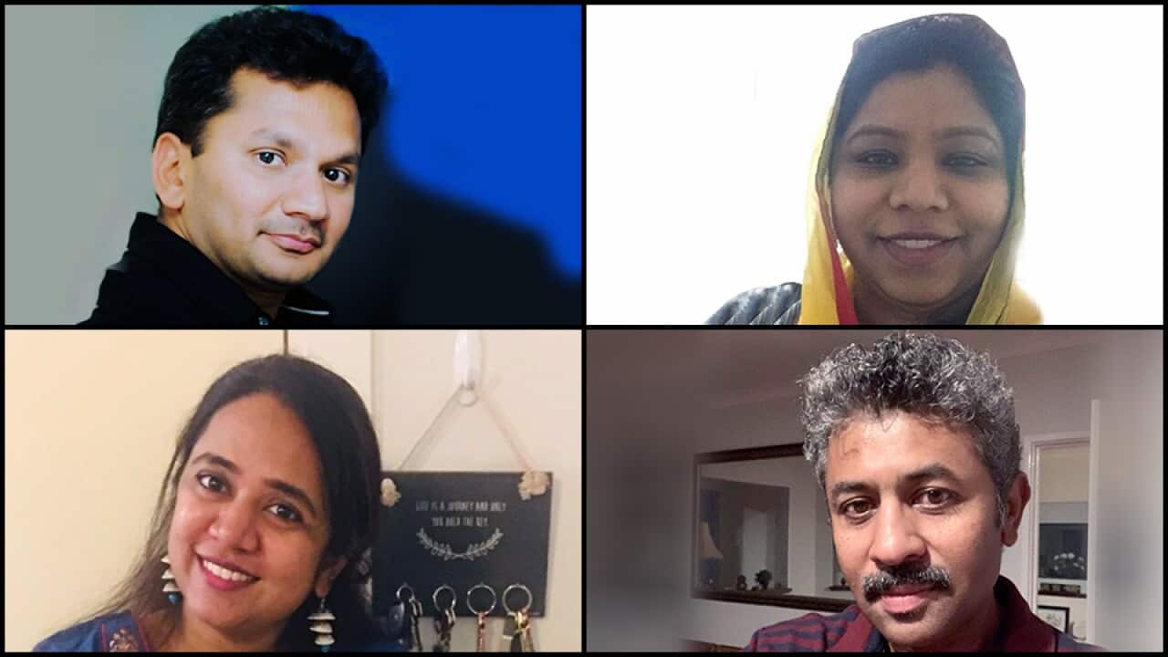 Imtiaz Ravuff, Waheedha, Nazia and Imtiaz (From left)