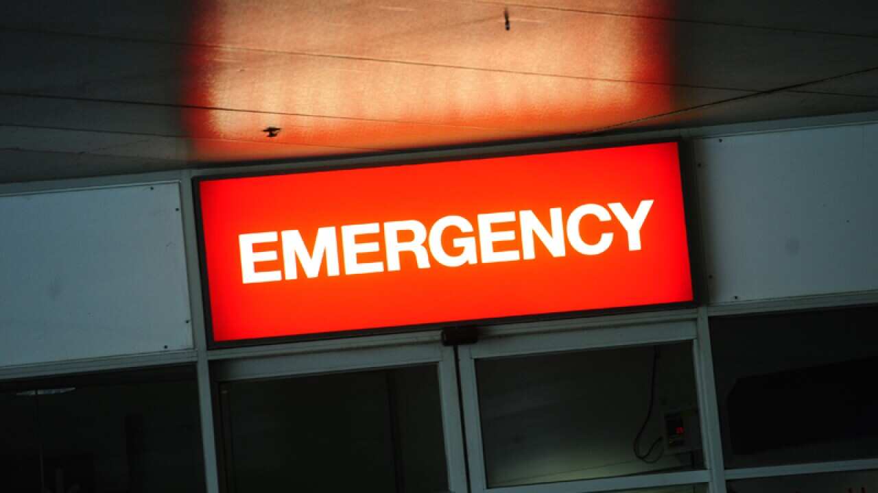 An emergency department sign