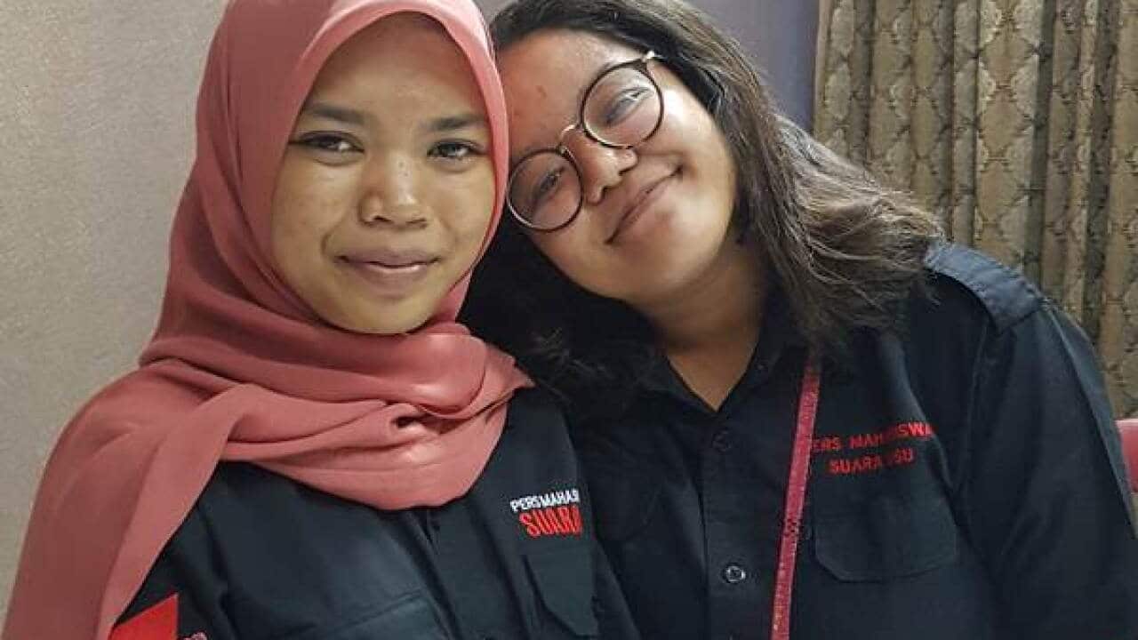Widiya Hastuti and Yael Stefany Sinaga.