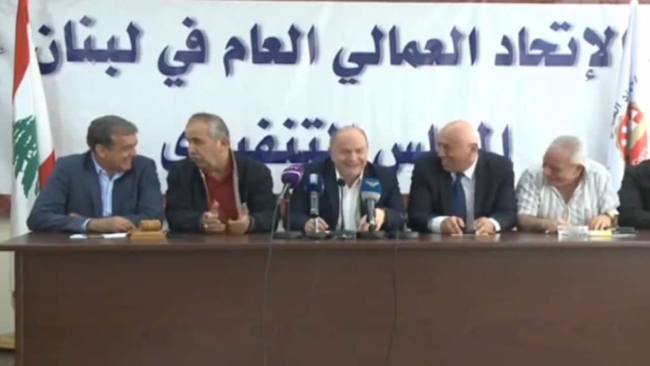 A Snapshot from the controversial video featuring Beshara Alasmar and the labor union board members