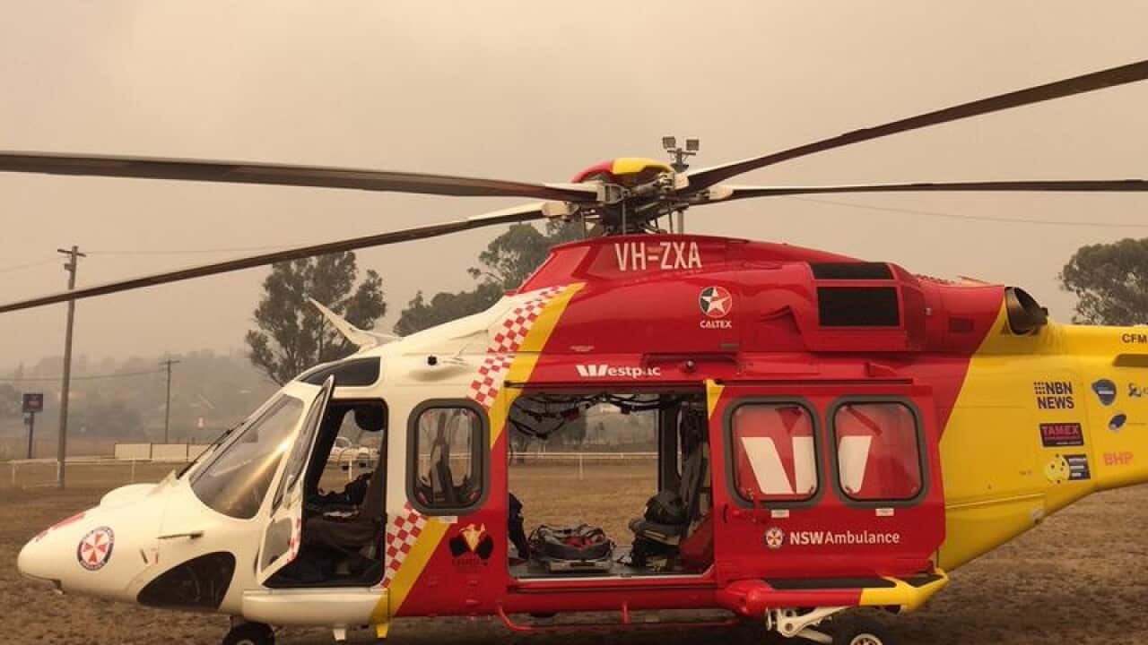 A Westpac Life Saver Rescue Helicopter