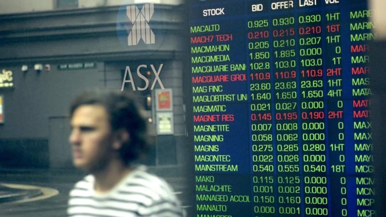 The Australian Stock Exchange (ASX) trading board in Sydney