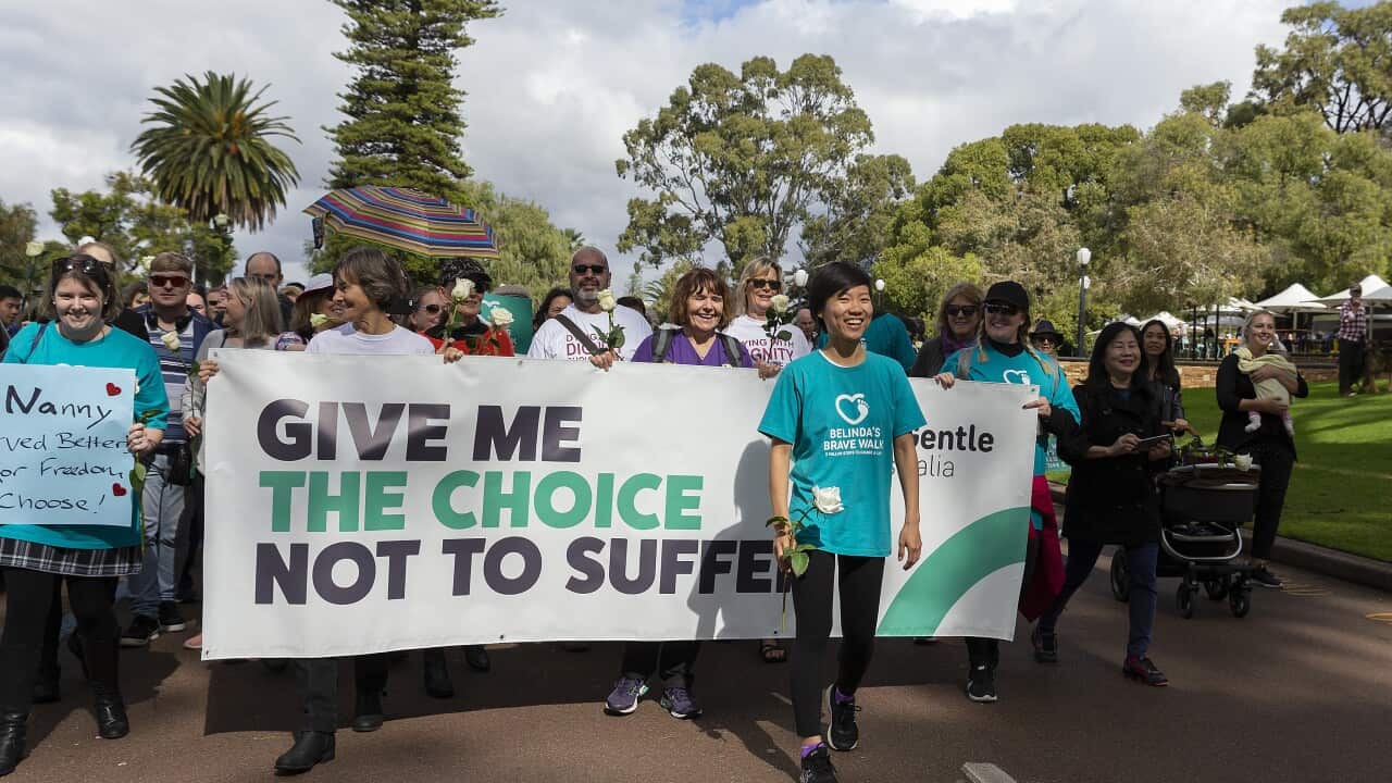 Belinda Teh Walks from Kings Park to the WA Parliament With Euthanasia Advocates