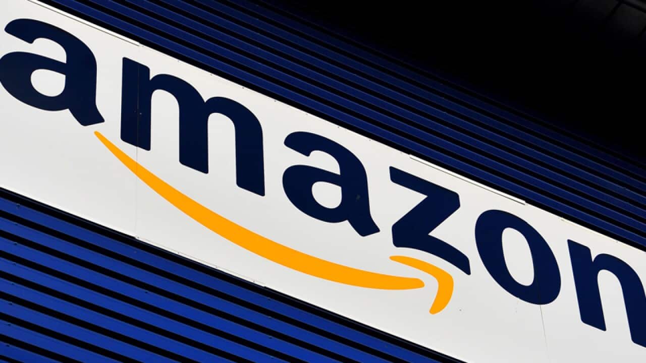An Amazon sign