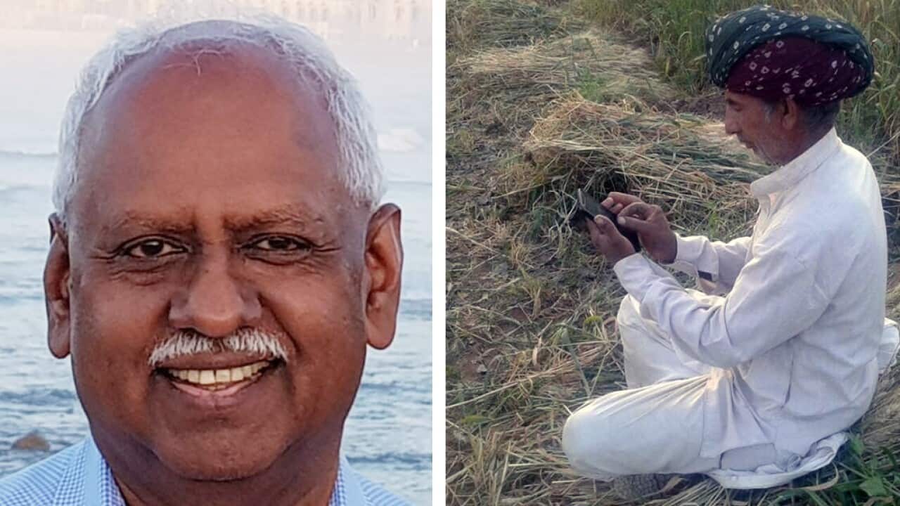 Dr SA Prathapar (Left) and a village volunteer - a Bhujal Jankaar