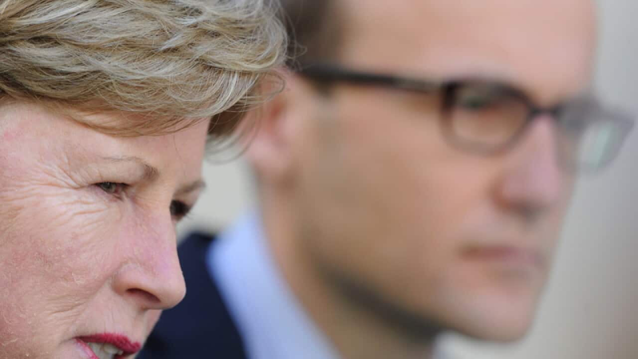 Australian Greens leader Christine Milne and deputy Adam Bandt
