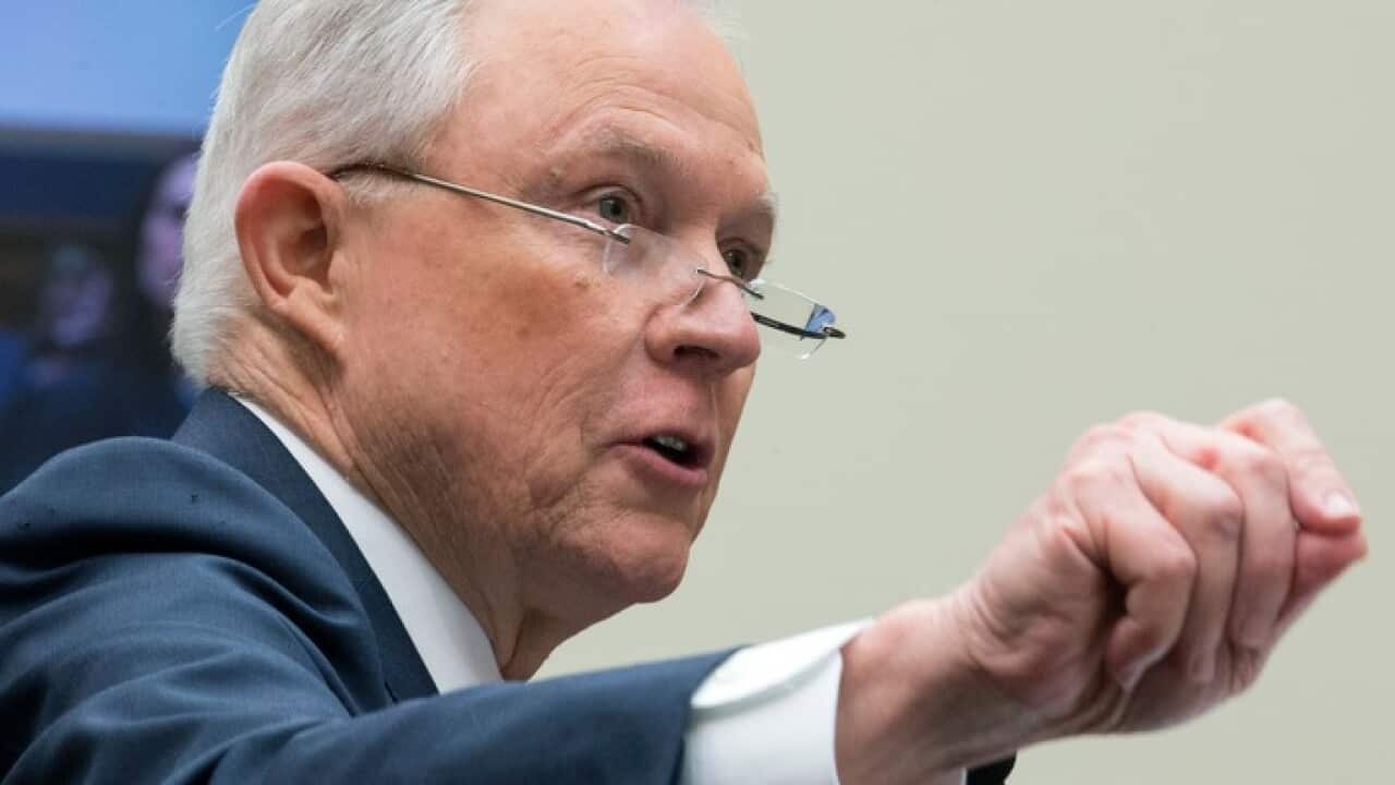 US Attorney General Jeff Sessions testifies before the House Judiciary Committee hearing.