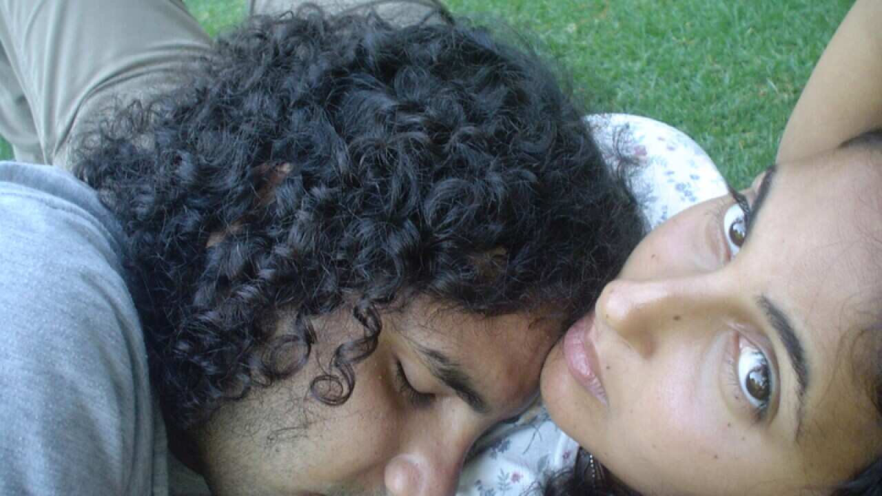 Prominent Egyptian activist Alaa Abdel Fattah and his wife.