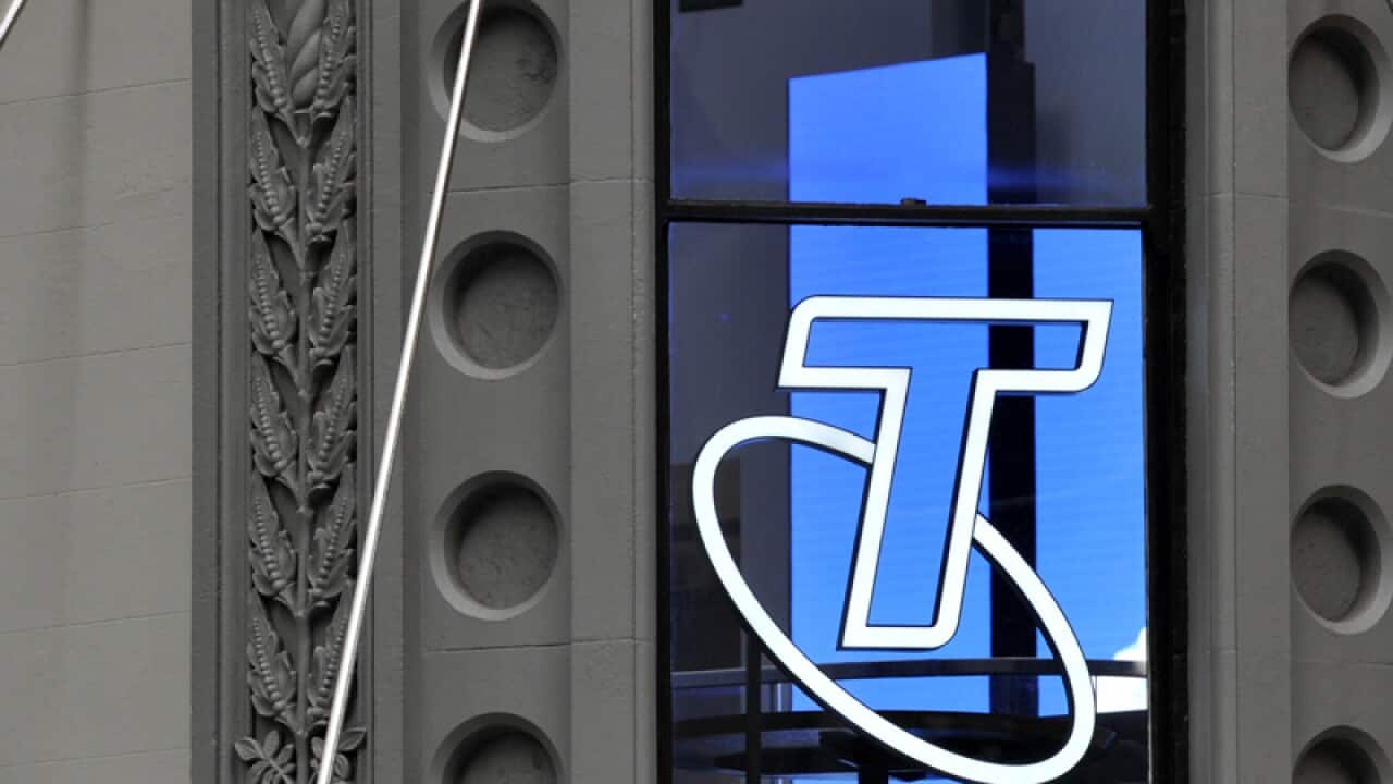 Telstra retail signage.