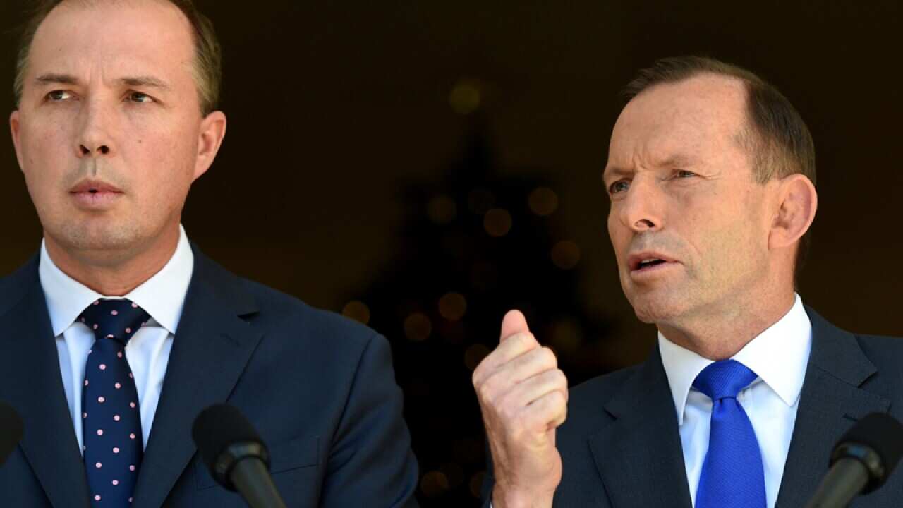 Health minister Peter Dutton and PM Tony Abbott