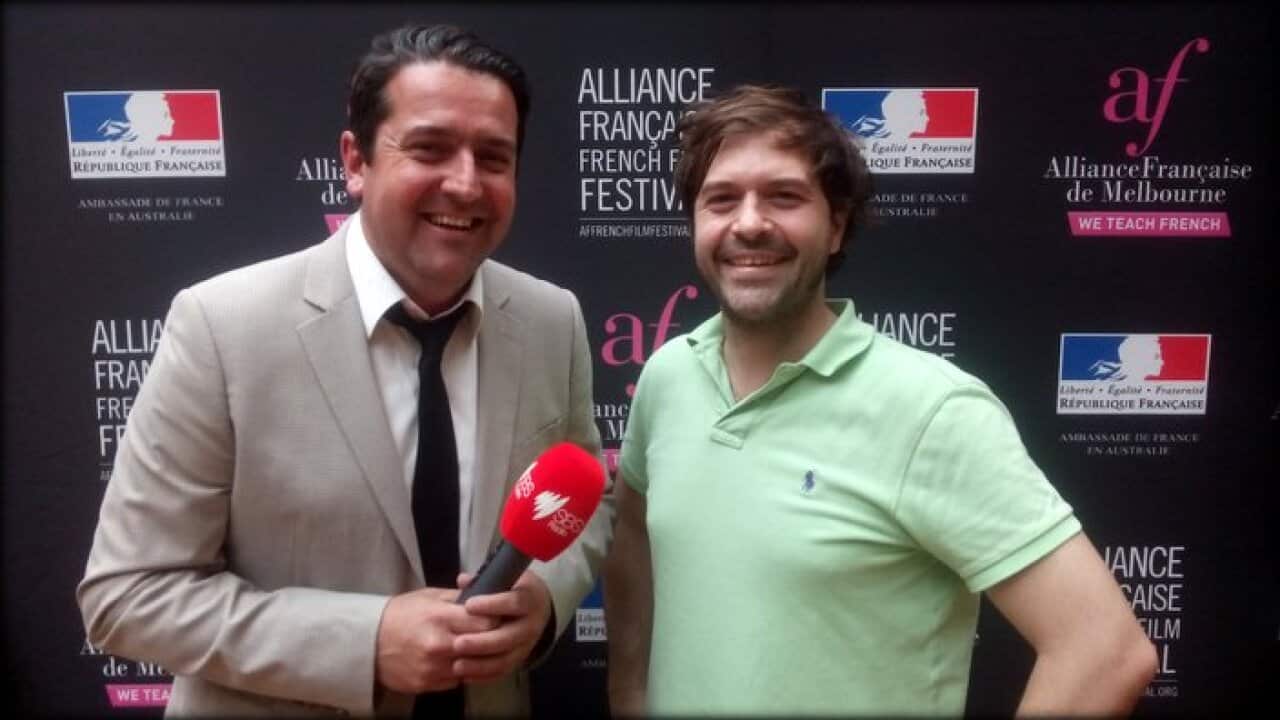 Gontran Cherrier au micro de Christophe Mallet