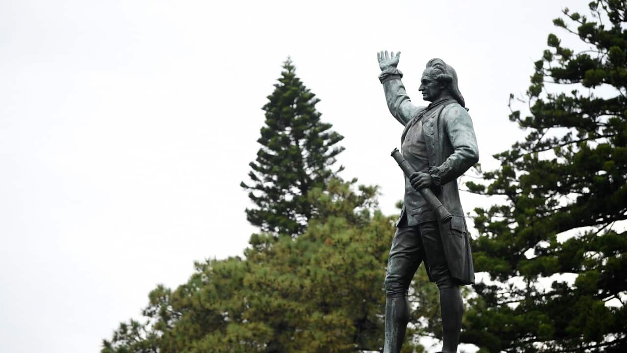 A Captain Cook statue in Hyde Park in Sydney