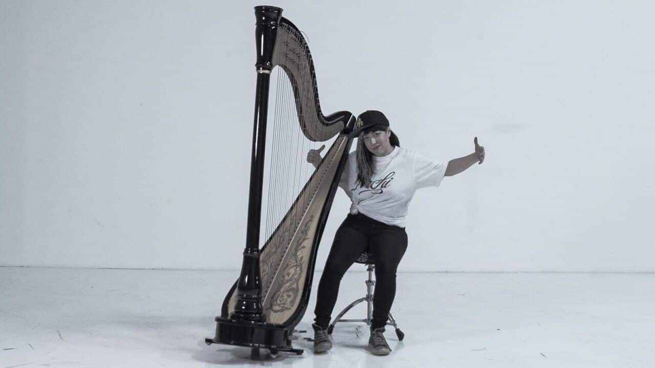 Perth harpist Michelle Smith.
