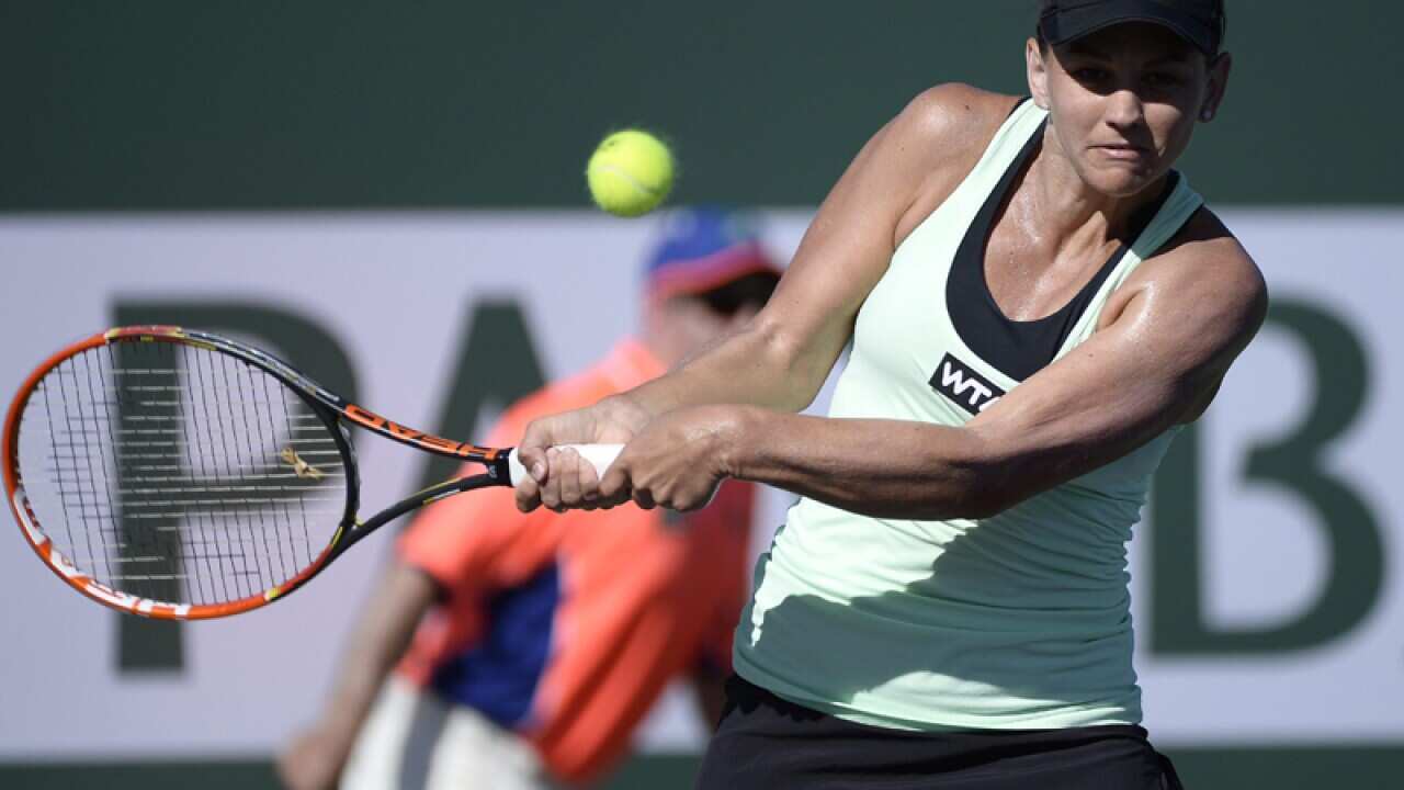 Casey Dellacqua during the Indian Wells Masters