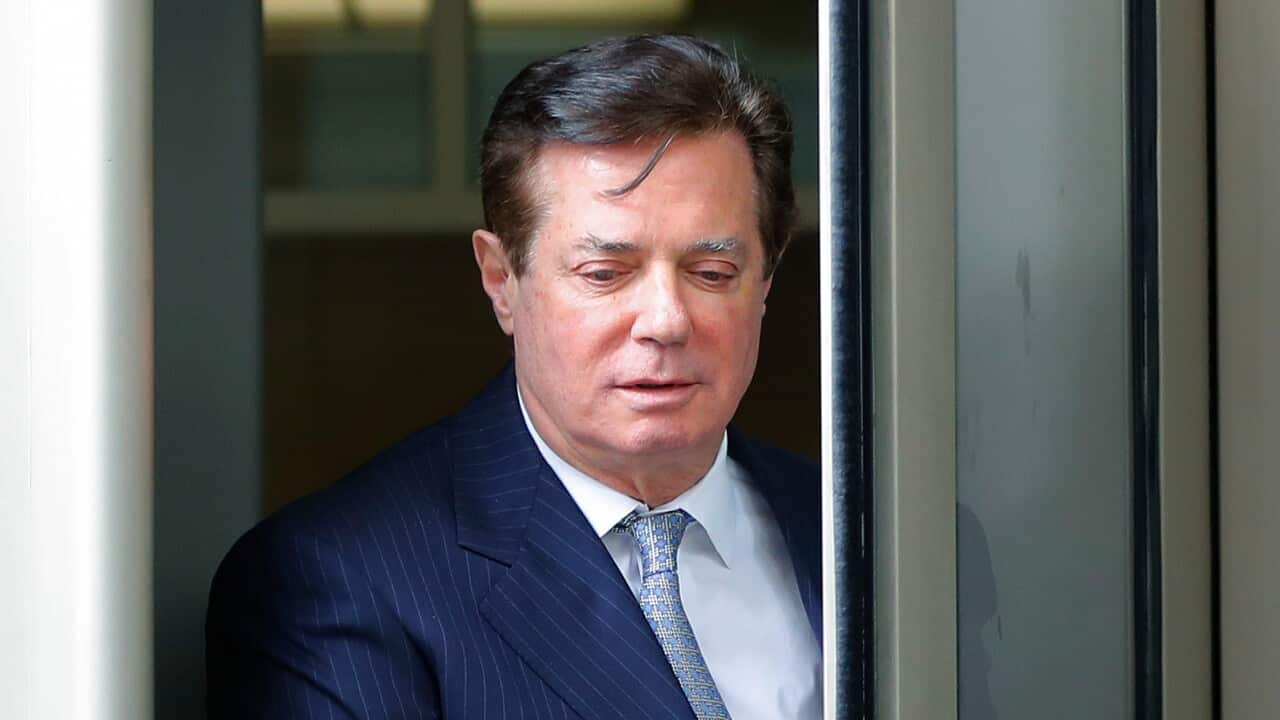 Paul Manafort, President Donald Trump's former campaign chairman, leaves the federal courthouse in Washington, Wednesday, Feb. 14, 2018