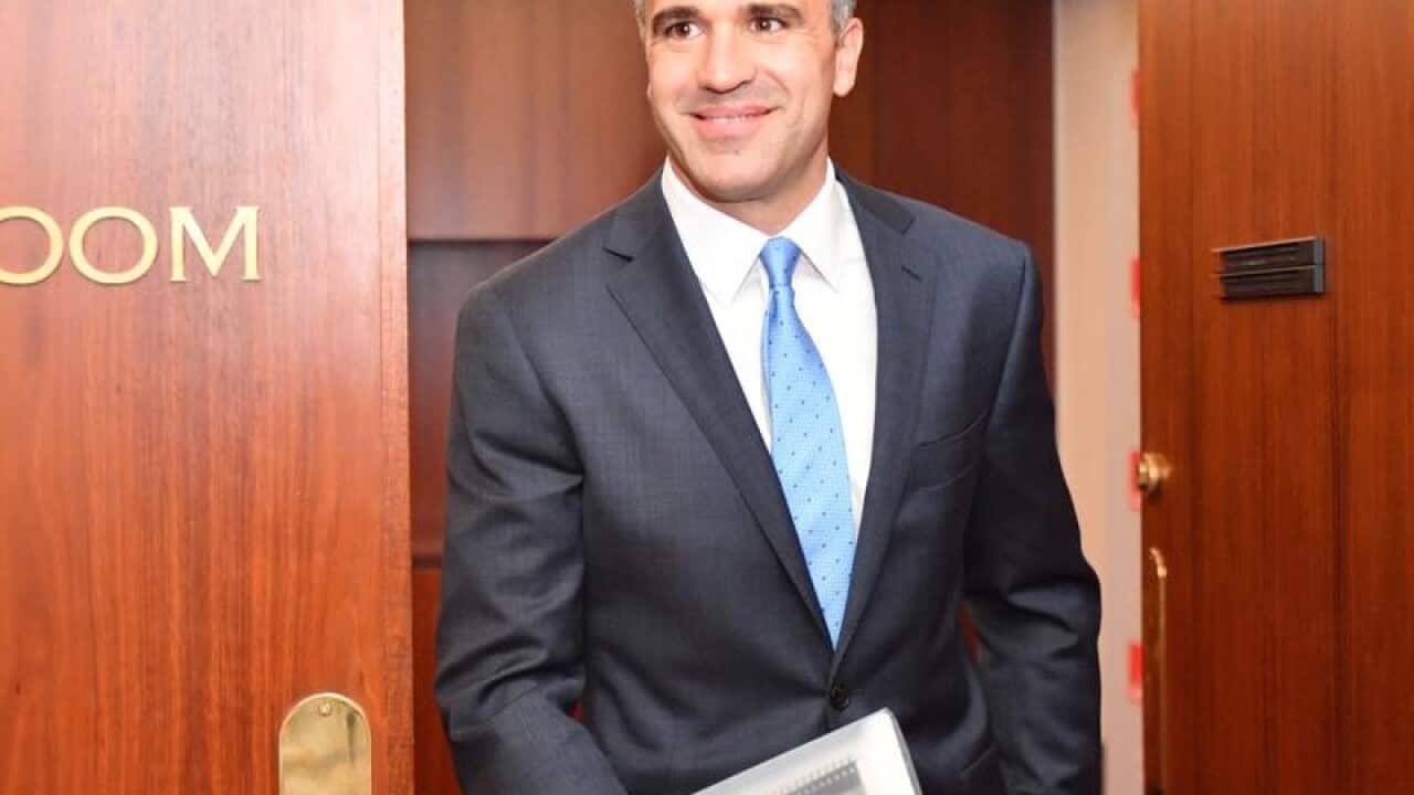 Labor Minister Peter Malinauskas at Parliament House in Adelaide.