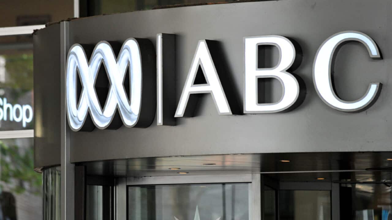 Signage at the ABC offices in Sydney