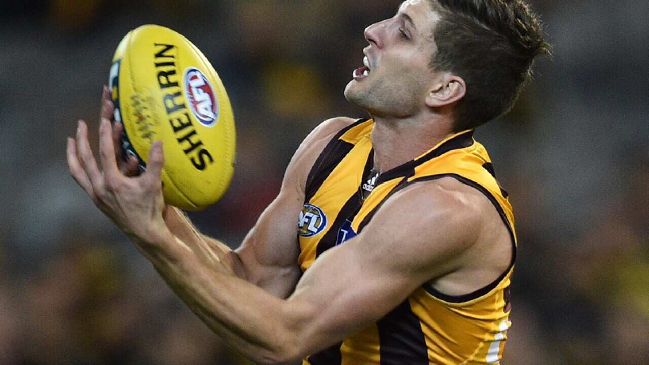 Luke Breust of the Hawks