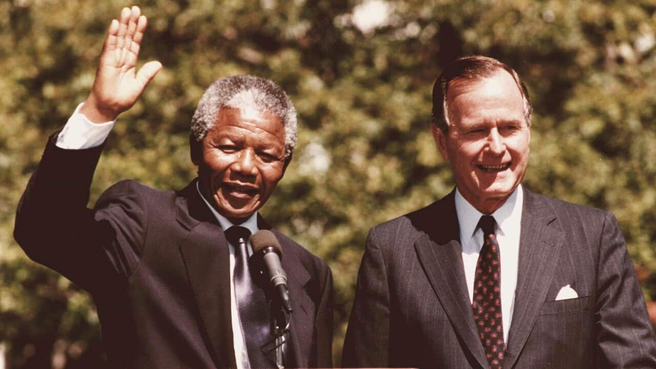 Nelson Mandela with President George Bush in Washington in 1990- Getty-1.jpg