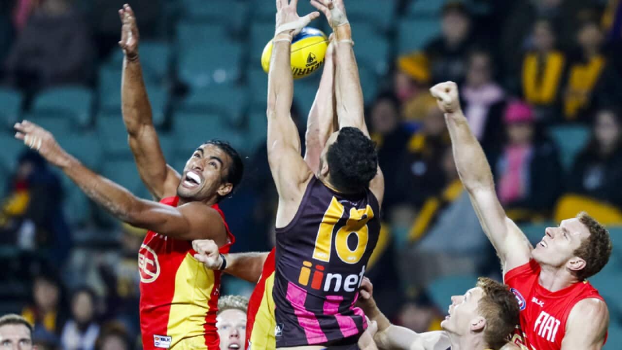Match between the Hawthorn Hawks and the Gold Coast Suns