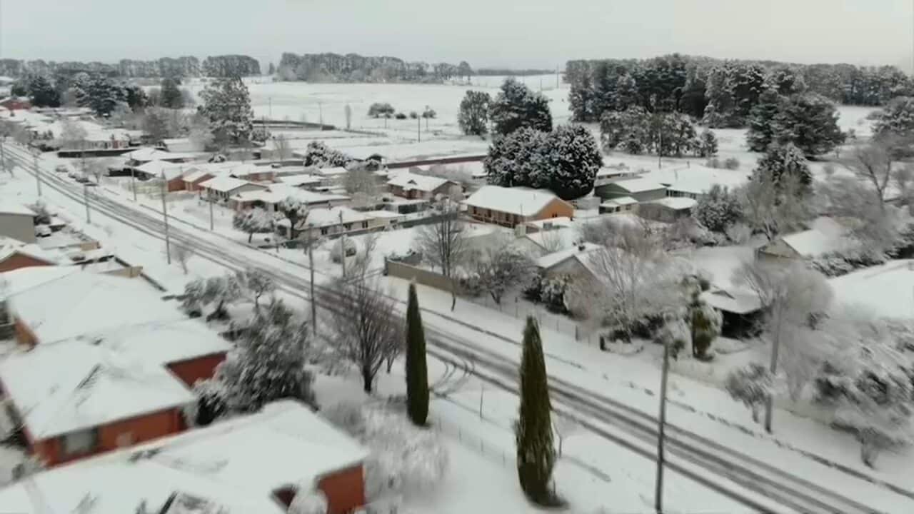 Oberon NSW covered in snow