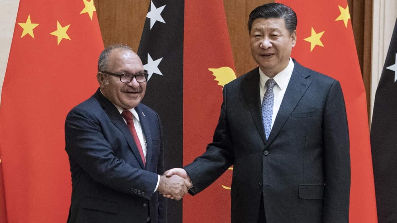 June 2018: Papua New Guinea's Prime Minister Peter O'Neill with China's President Xi Jinping.