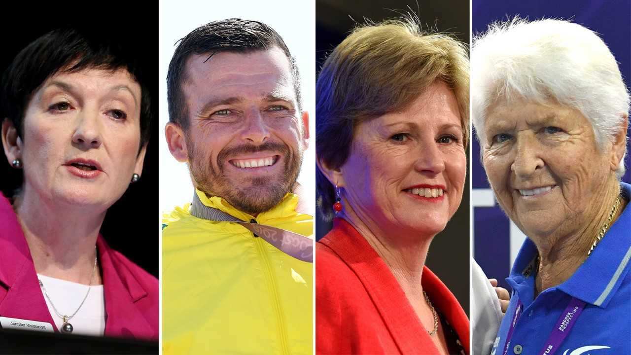 Left to right: Jennifer Westacott, Kurt Fearnley, Christine Milne, Dawn Fraser.