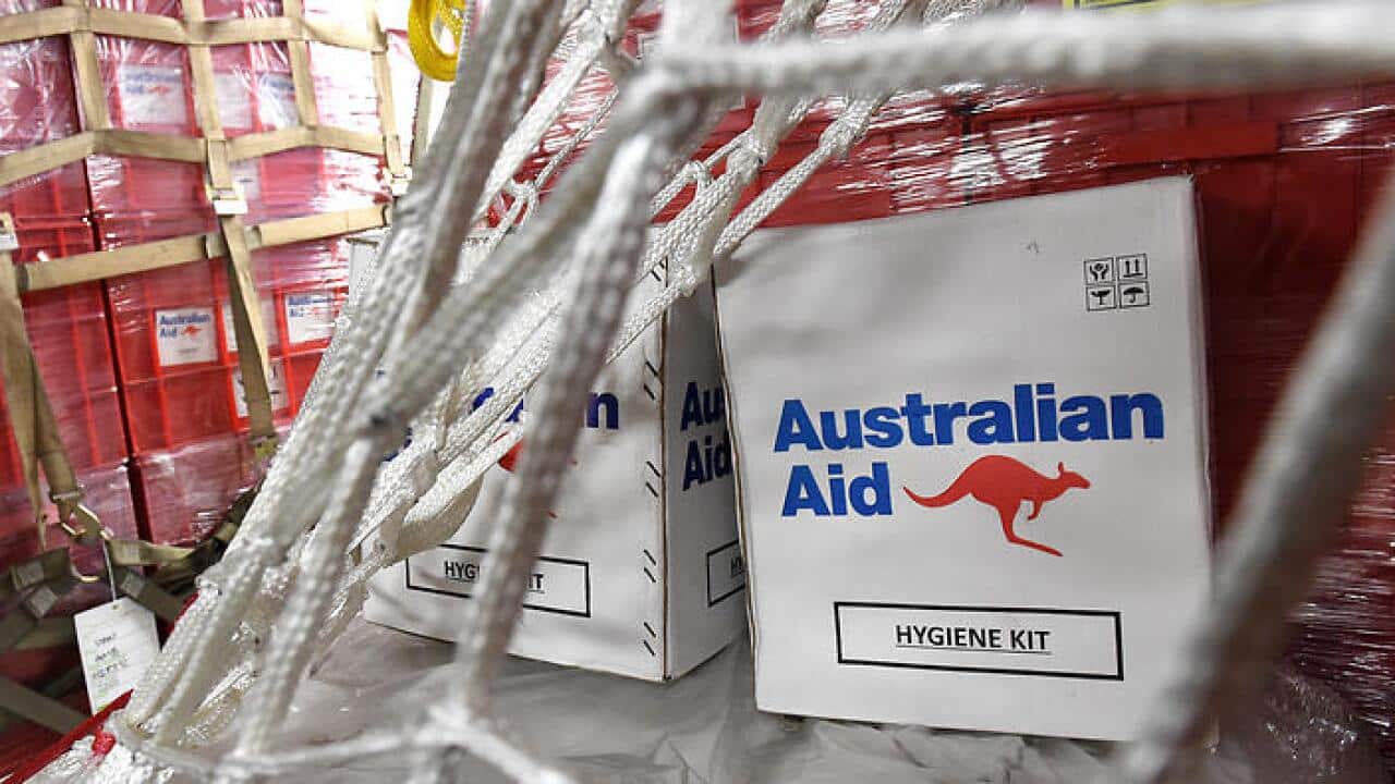 Aid onboard Australian RAAF Hercules