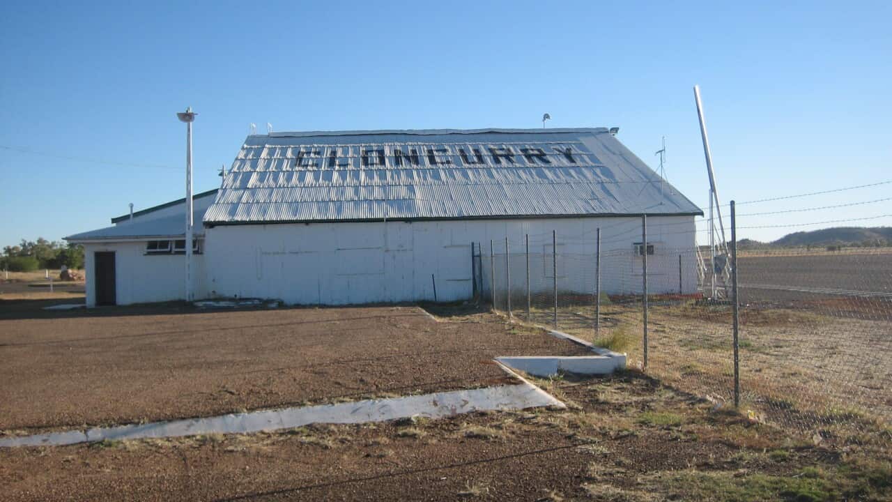 A hangar in Cloncurry in north-west Queensland