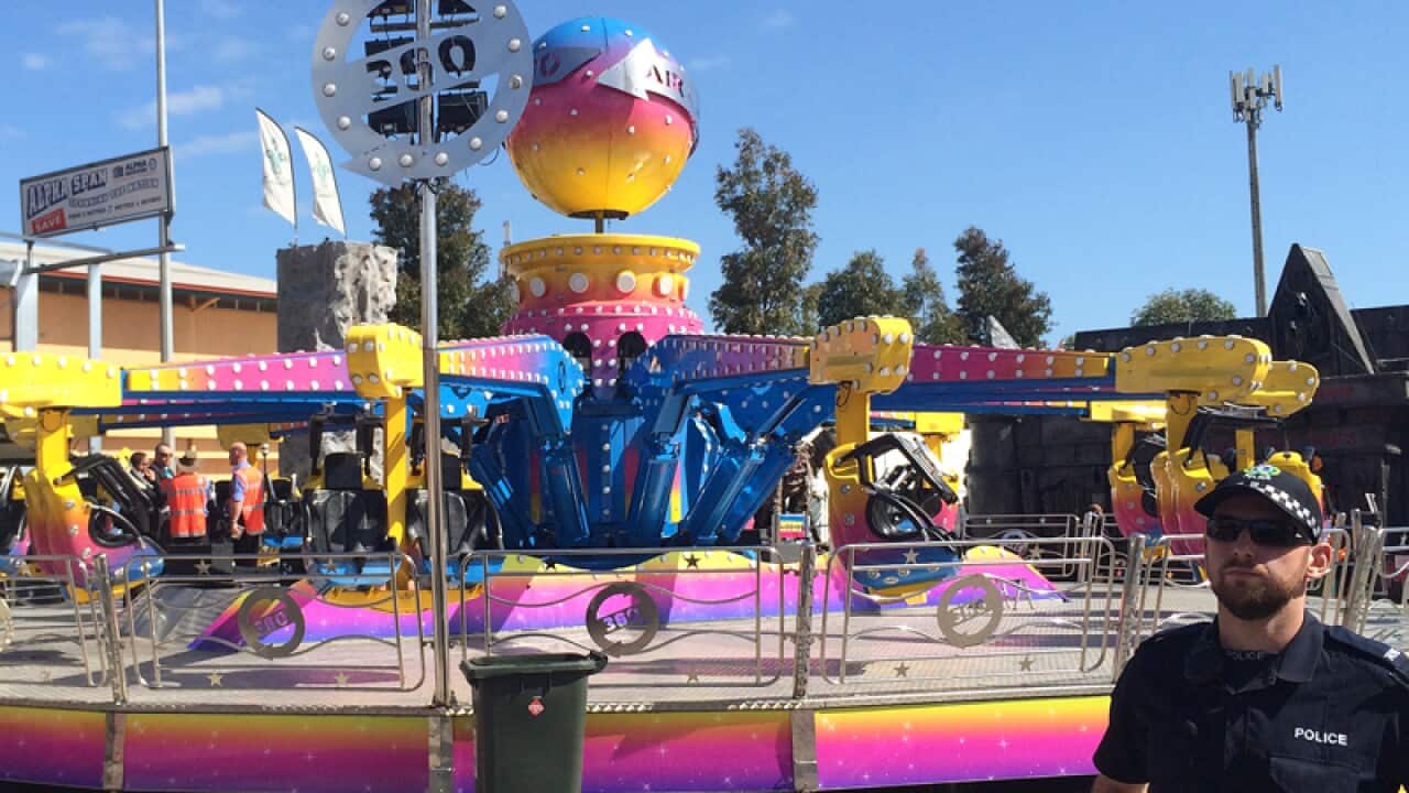 The Airmaxx 360 ride at the Royal Adelaide show