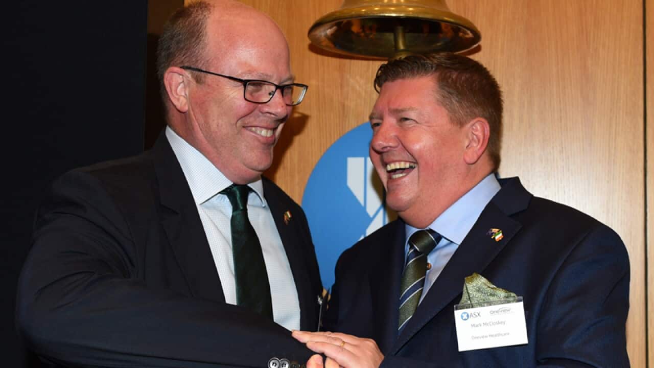 Oneview CEO James Fitter (L) and President and founder Mark McCloskey