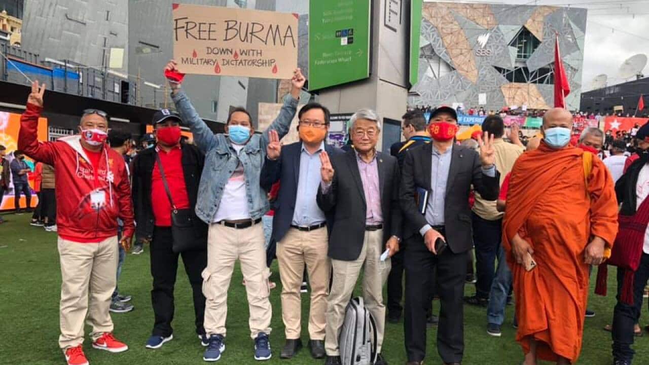 Former MP Hong Lim is with Burmese community asking for the release of Aung San Suu Kyi