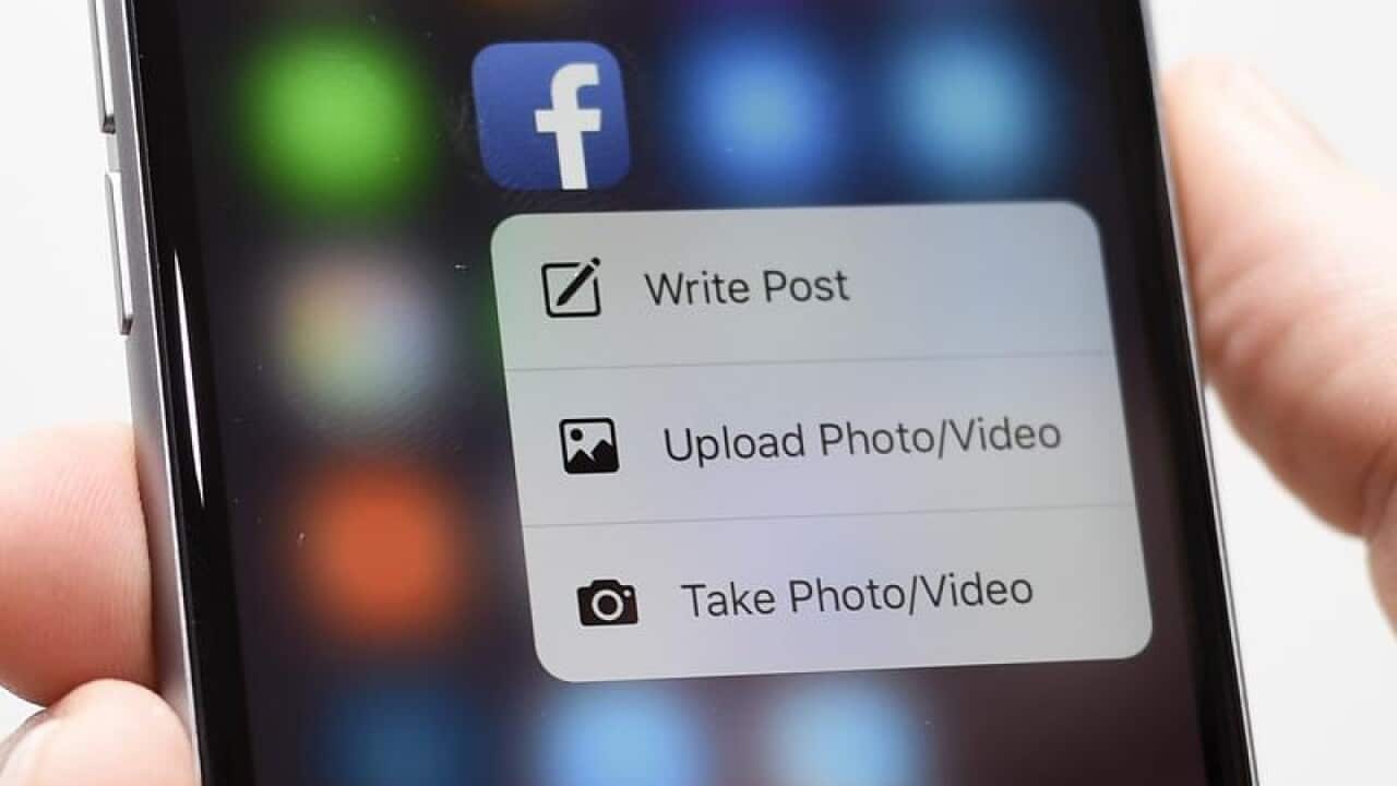 A generic stock photo of a Facebook app.
