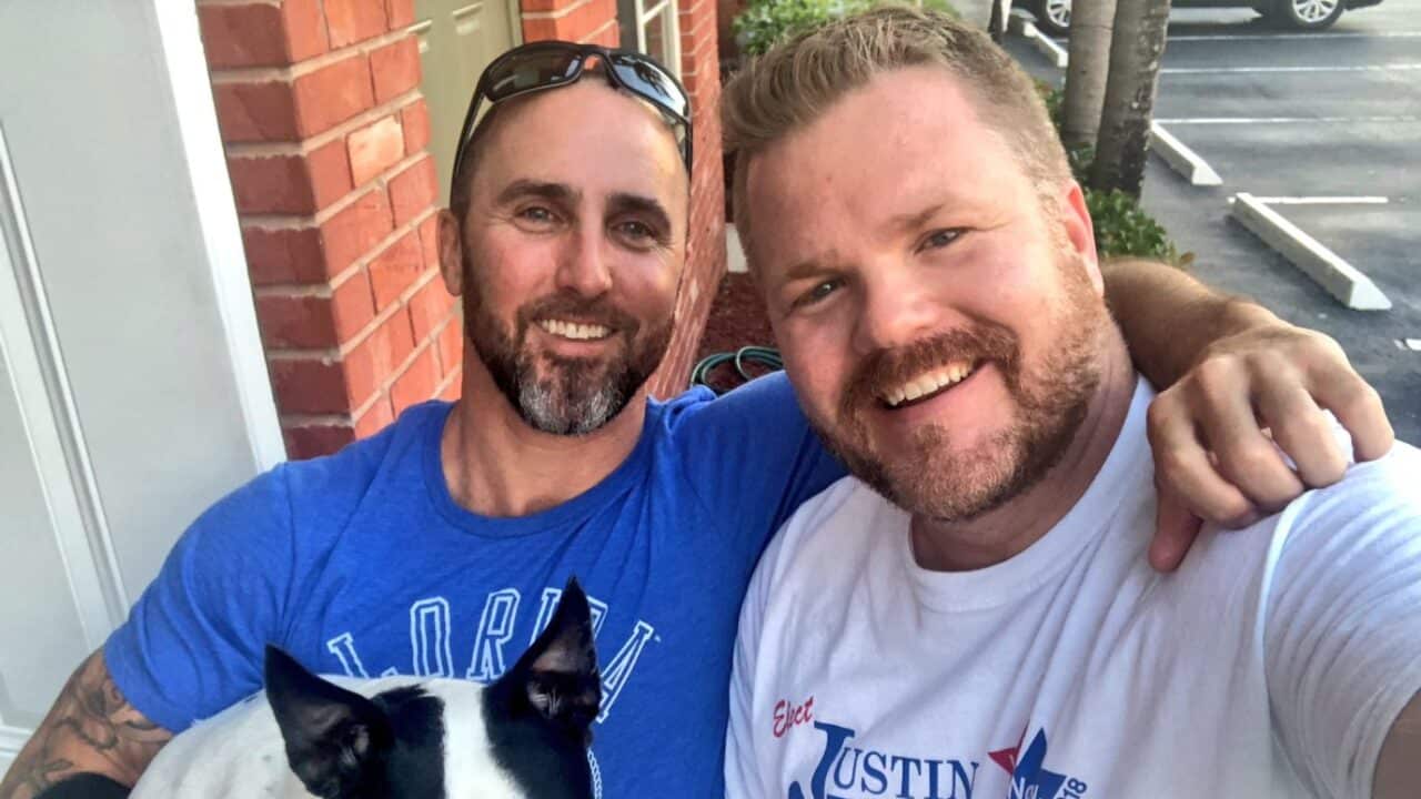 Justin Flippen door-knocking