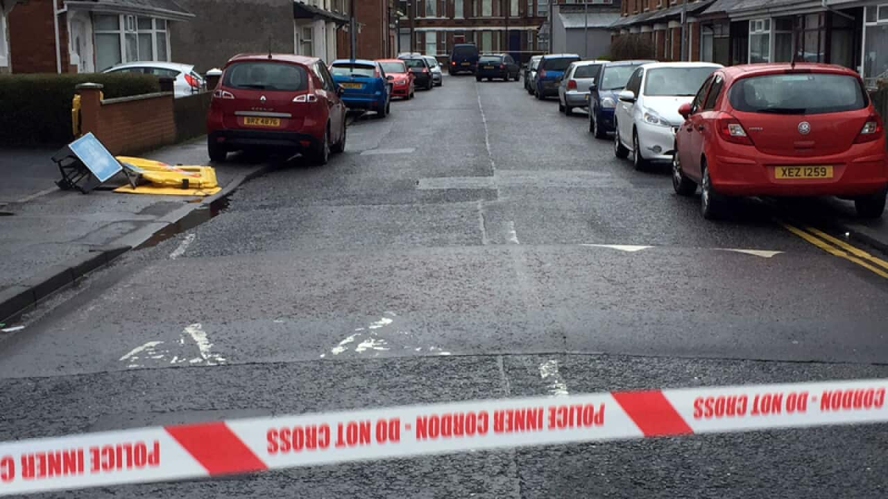 The scene of the explosion.
