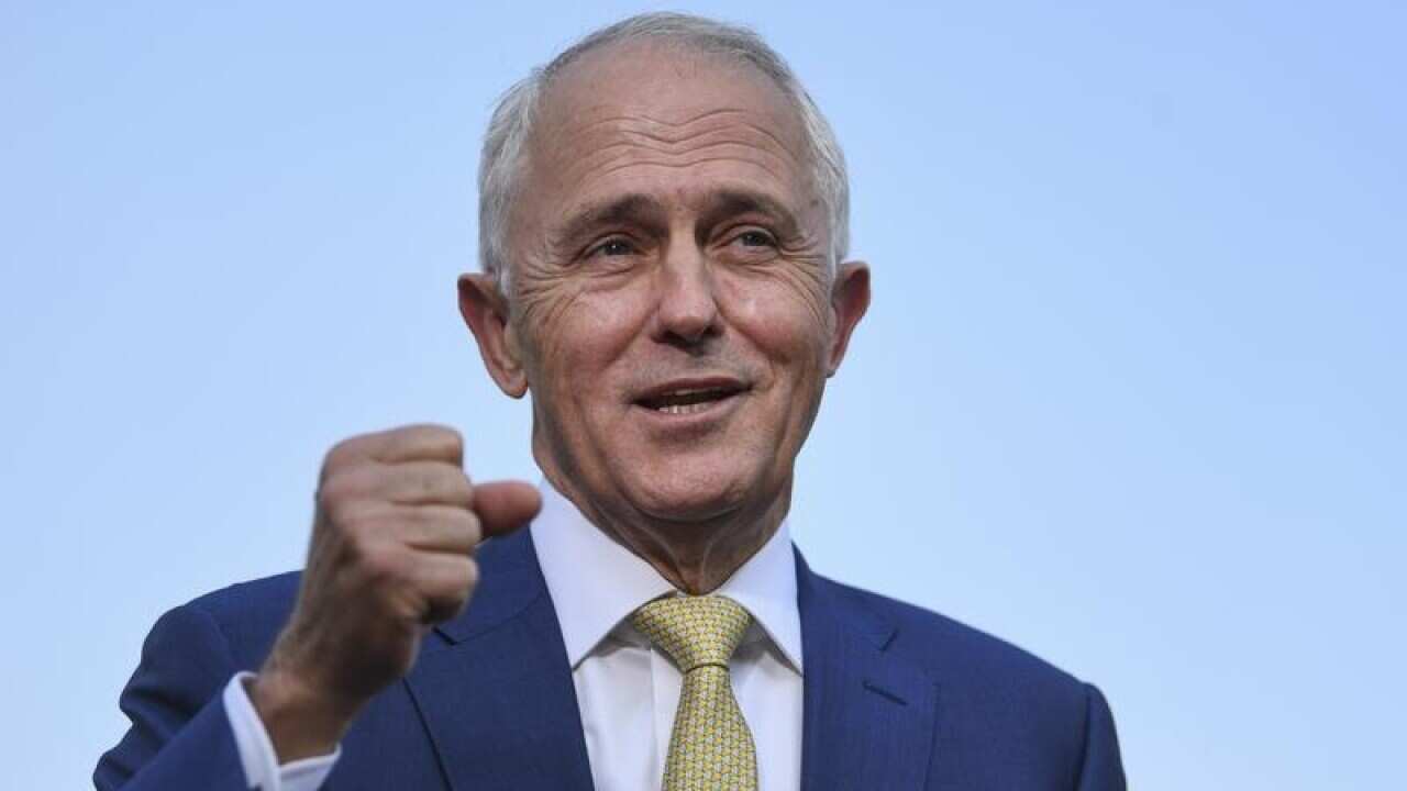 Prime Minister Malcolm Turnbull speaks to the media in Berlin.