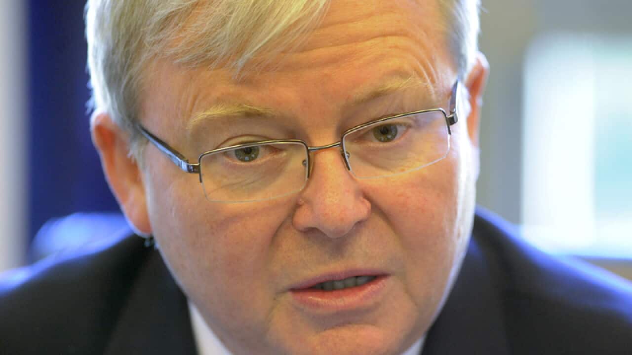 Former PM Kevin Rudd in Canberra