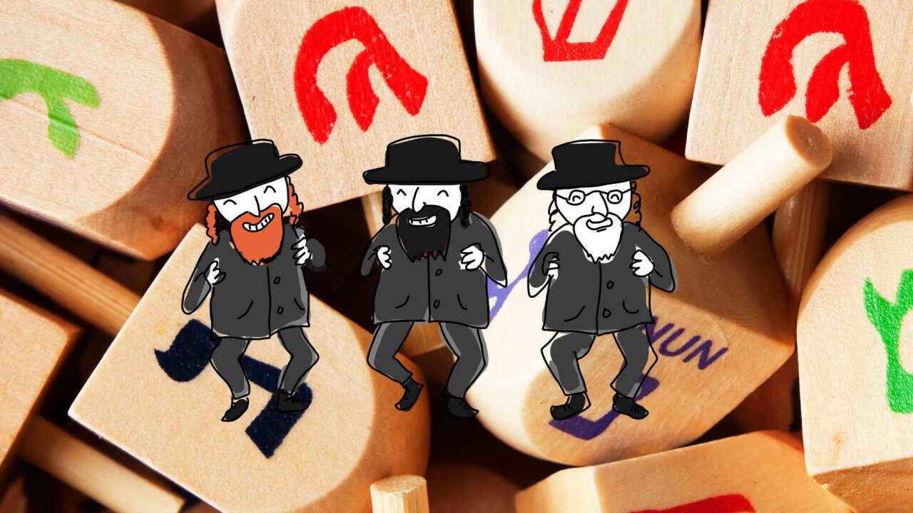 Jewish Dreidel Background
