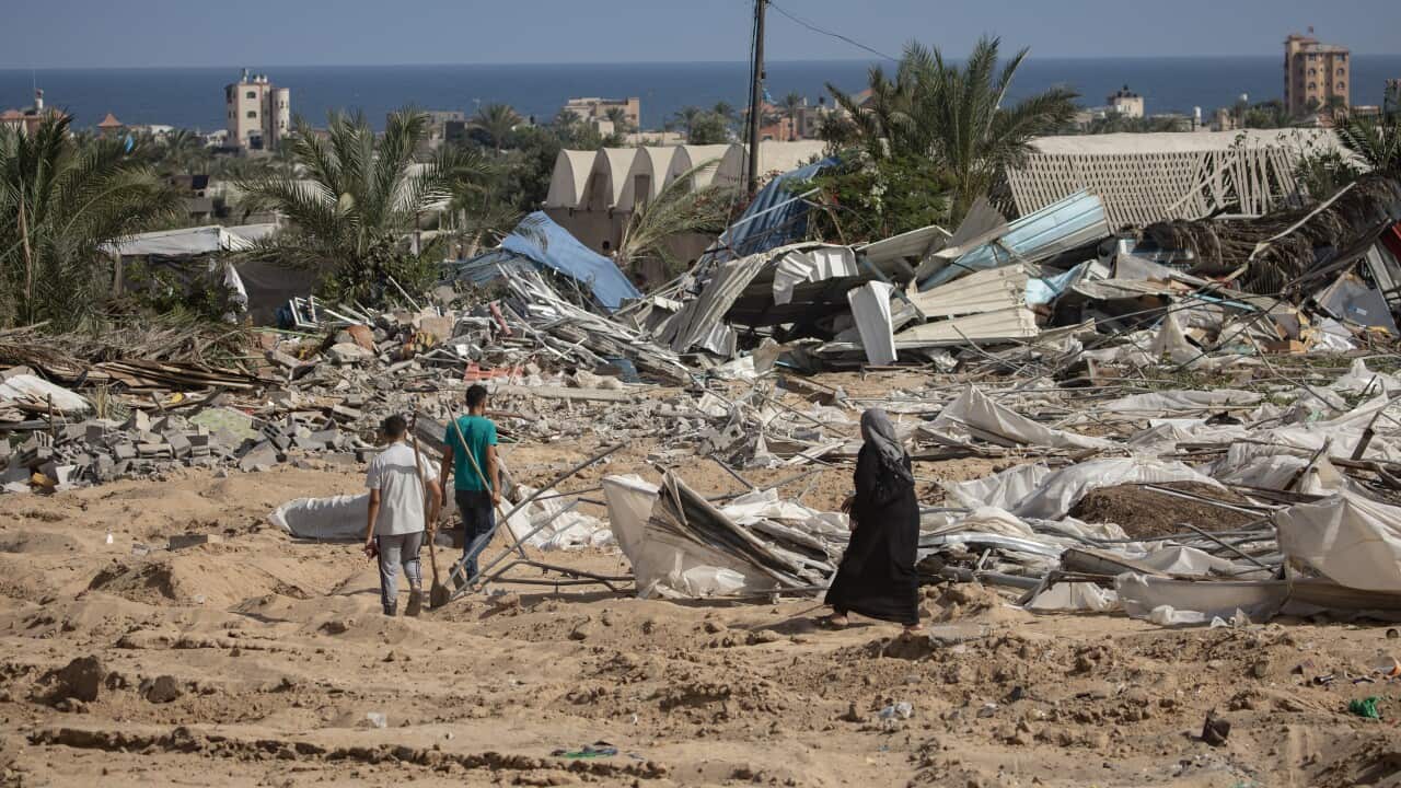 Gaza displacement camp following withdrawl of Israel Army