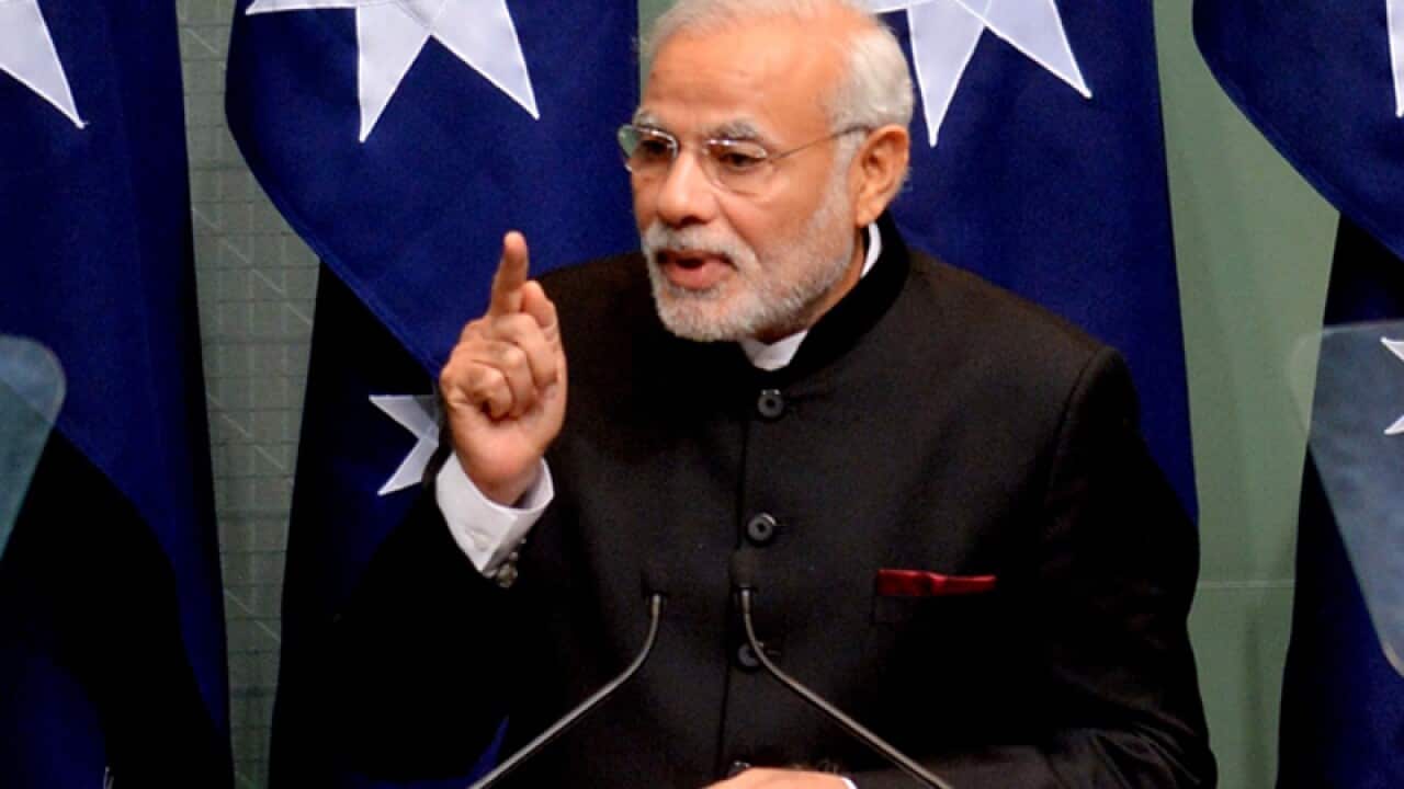 Indian Prime Minister Narendra Modi in Canberra