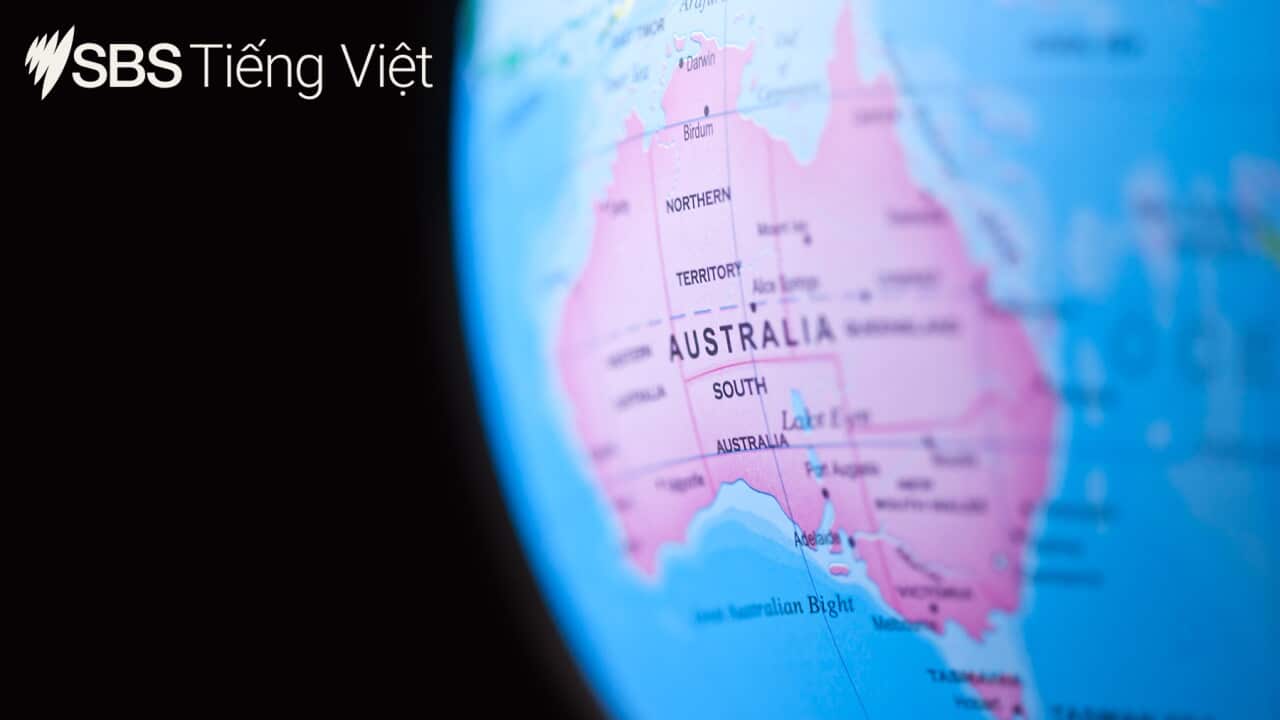 The map of Australia