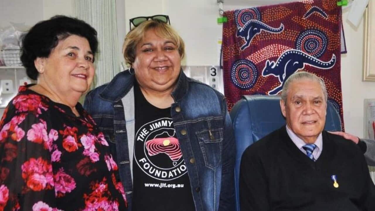 Frances Little with Cyril and Hazel