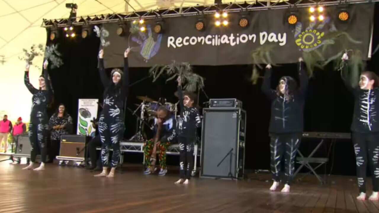Yukkumbruk Dance Group performing at opening of Reconciliation Week - Credit - SBS.jpg