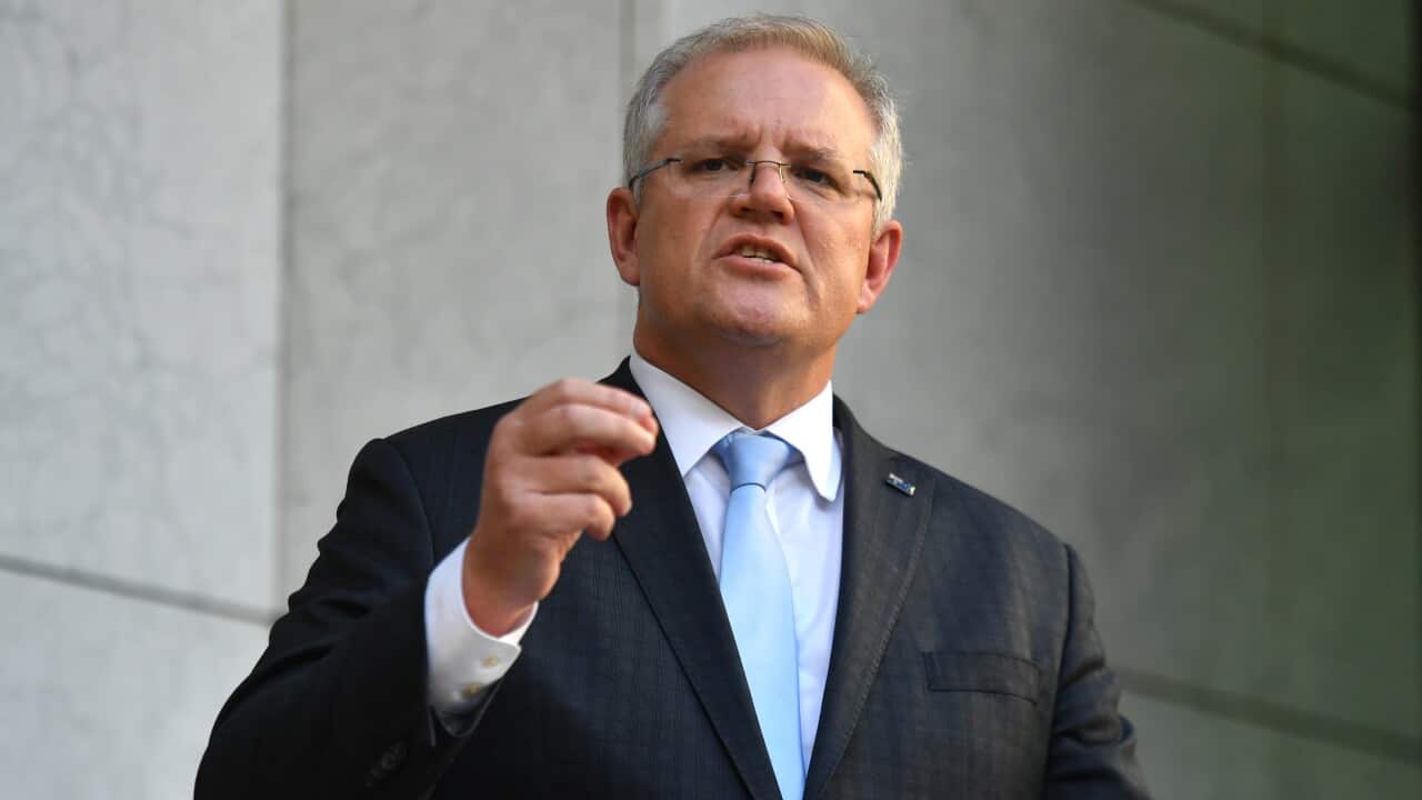 Prime Minister Scott Morrison announces the government's $130b wage subsidy package