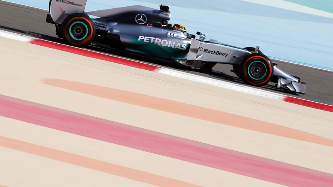 Mercedes Lewis Hamilton F1 driver, Bahrain