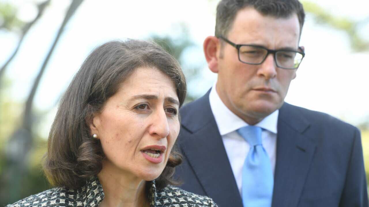 Gladys Berejiklian, left, and Daniel Andrews