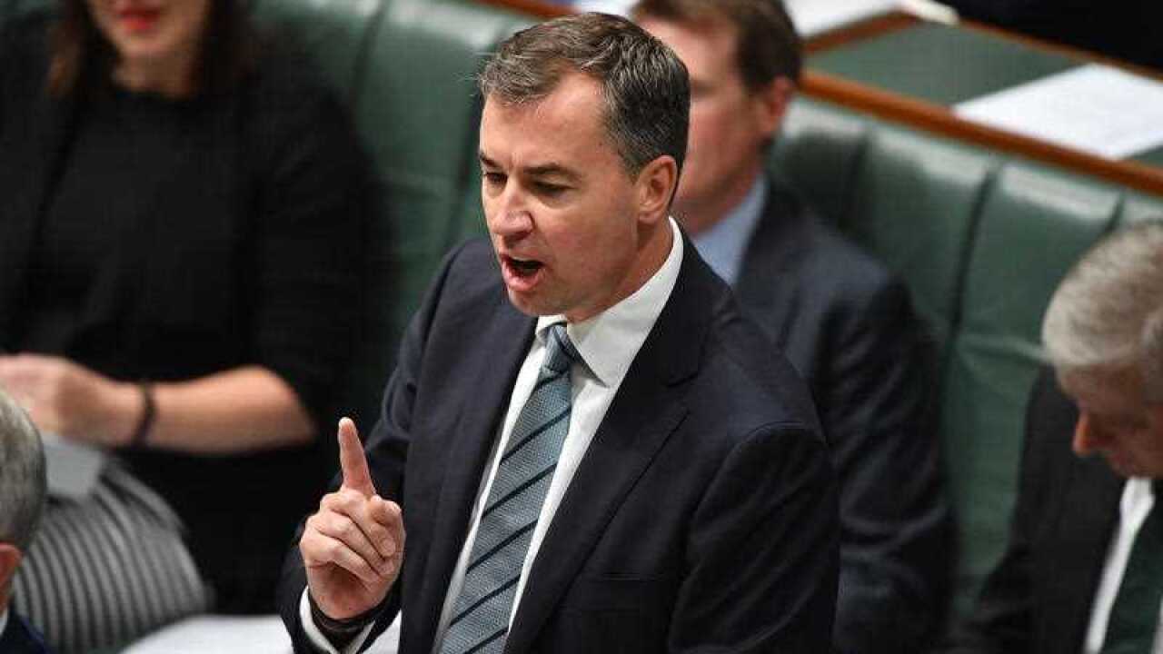 Minister for Human Services Michael Keenan during Question Time in the House of Representatives at Parliament House in Canberra, Thursday, March 1, 2018.