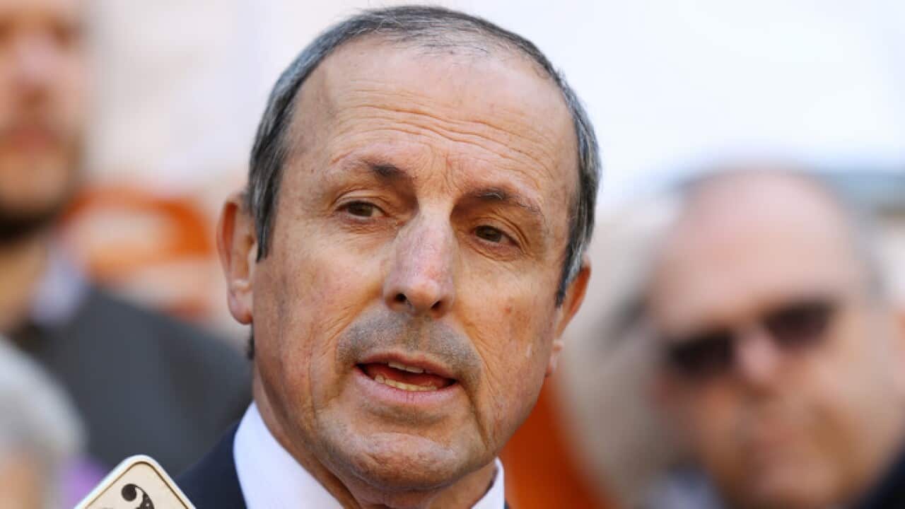 NSW Jewish board of deputies CEO Vic Alhadeff responds to the Prime Minister's decision to abandon plans to repeal Section 18C of the Racial Discrimination Act in Sydney, Wednesday, Aug. 6, 2014. (AAP Image/Nikki Short) NO ARCHIVING